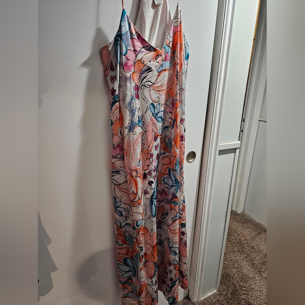 Satin maxi dress